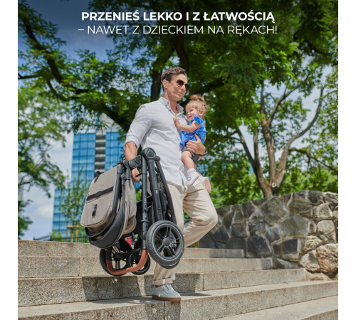 kinderkraft Коляска 3-в-1 esme бежевый