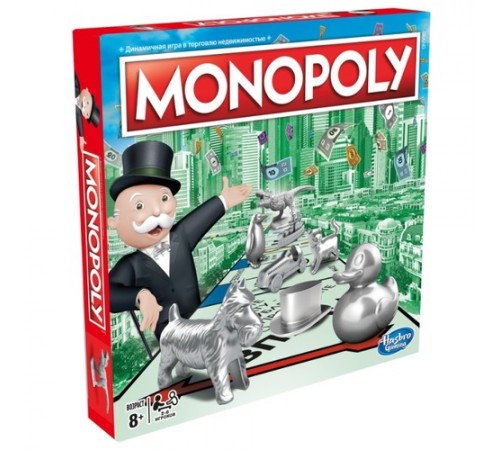 hasbro c1009 joc de masa "monopolul clasic", actualizat