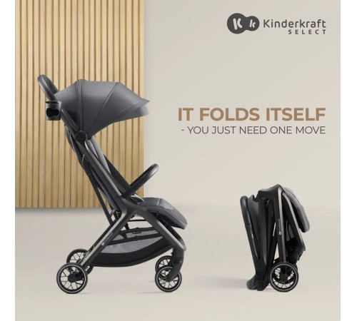kinderkraft Коляска прогулочная nubi 2 бежевый