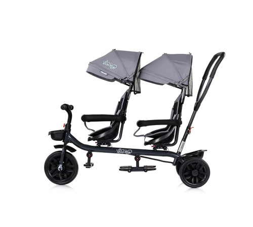 chipolino trkhh0262pl triciclu pentru gemeni "hip hop" platinum