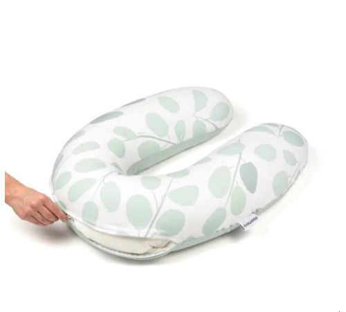 doomoo pernă pentru gravide și alăptare (180 cm) leaves aqua green