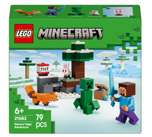 Детский&nbsp;магазин в Кишиневе в Молдове lego minecraft 21583 Конструктор "Приключения Стива в тайге" (79 дет.)