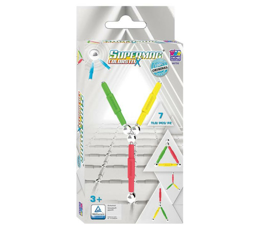  happy people 60750 constructor magnetic supermag colorstix (7 buc.)