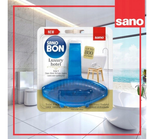 odorizant wc baie sano bon blue luxury hotel 5 in 1, solid, 55 g