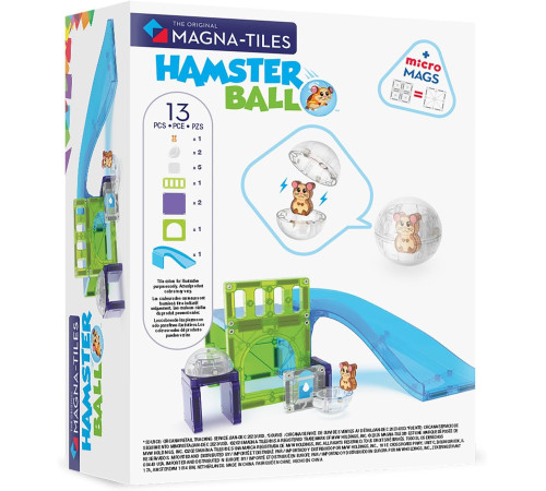 magna-tiles 252013hbmt Магнитный конструктор "Мяч для хомяка" (13 дет.)