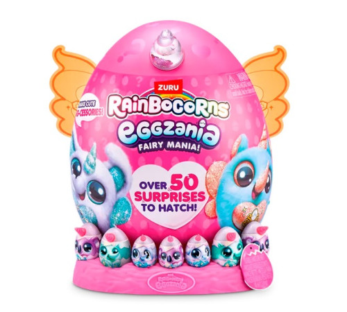 zuru 92106 ou surpriză cu jucărie moale "rainbocorns eggzania" (in sort.)