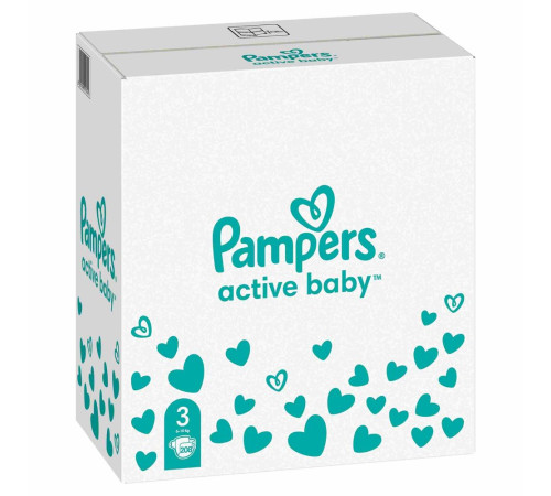 pampers active baby 3 (6-10 кг.) 208 шт.