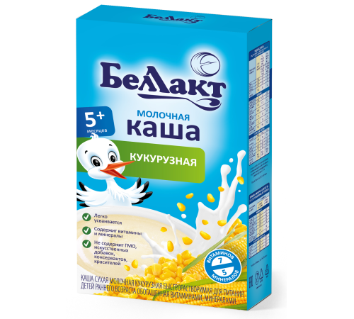  Беллакт каша молочная кукурузная (5m+) 200 гр. 