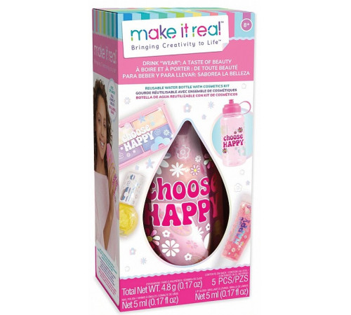 make it real 2108m sticla de bautura completa cu produse cosmetice