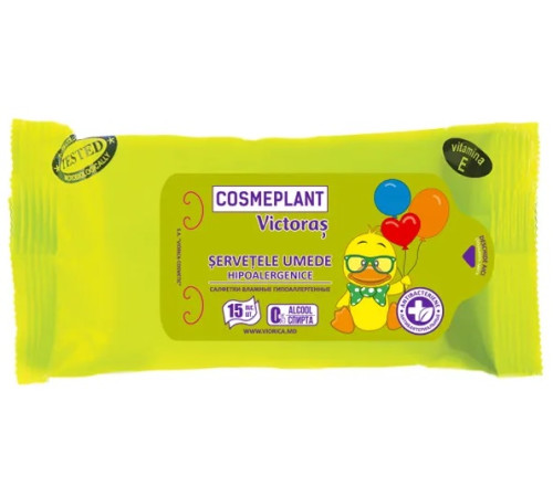 cosmeplant Влажные салфетки детские "victoras" (15 шт.)