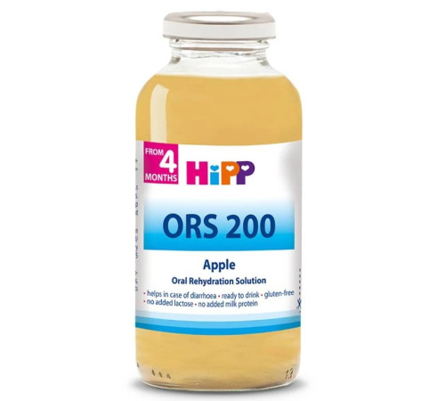  hipp 2303 ors200 soluție pentru rehidratare orală "măr și orez" (4 luni+) 200 ml.