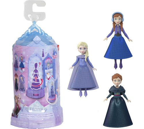 disney princess jcr90 set surpriză  cu mini păpușă "frozen: mysterious tower"