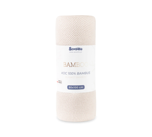 sensillo-43442 păturică tricotată din bambus "bamboo" (80х100 см) roz