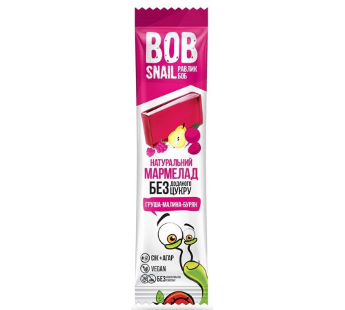 bob snail marmelada naturala "pere-zmeura-sfecla" (38 gr.)