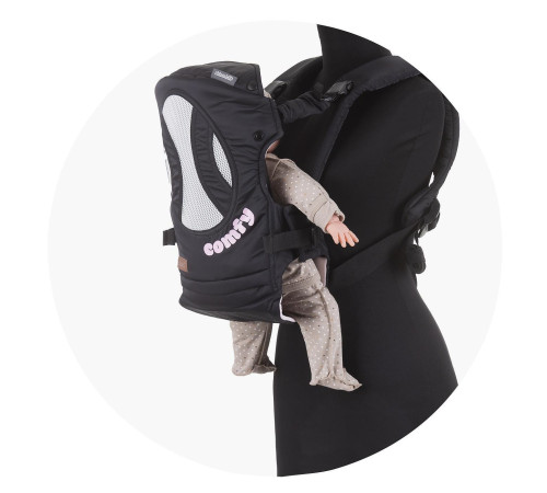 chipolino Рюкзак-переноска "comfy" kencm0223bp чёрный/розовый