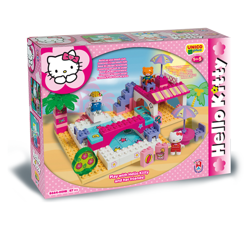 androni 8664-00hk constructor hellokitty "piscina” (89 el.) 