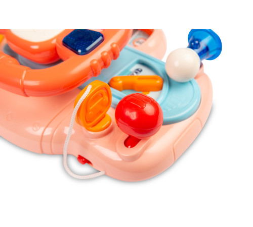 toyz 9015 Игрушка музыкальная 7962 "Руль" розовый