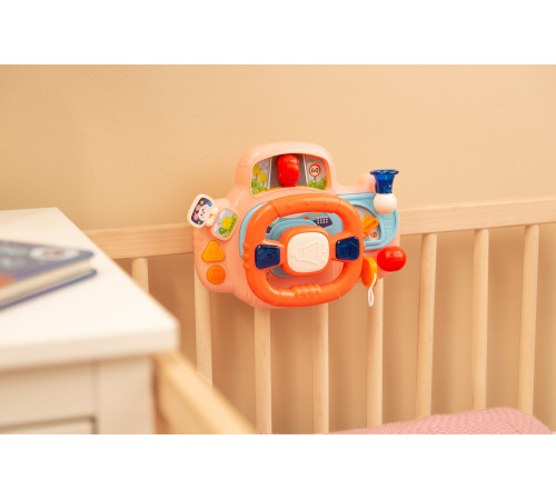 toyz 9015 Игрушка музыкальная 7962 "Руль" розовый