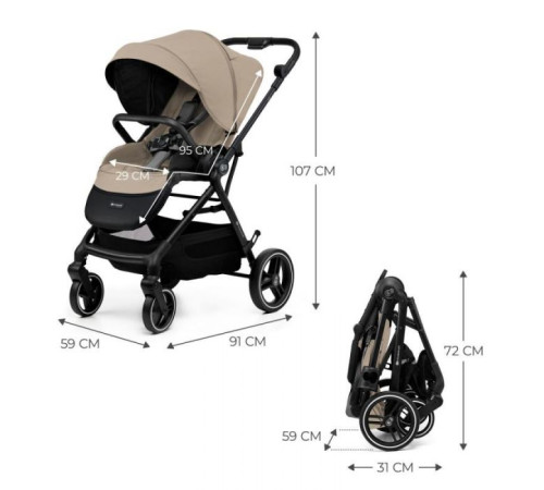 kinderkraft carucior yoxi bej