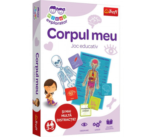 trefl 02027 joc de masă "corpul meu / micul explorator"(ro.)