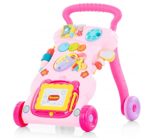 chipolino Ходунки-каталка "funny" mik02005fnp розовый