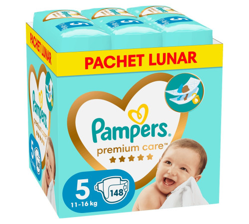 Pampers Premium Care 5 (11-16 kg.) 148 buc.  pampers premium care 5 (11-16 kg.) 148 buc.