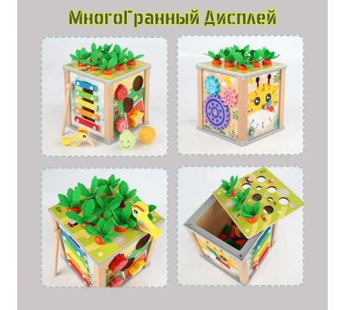 op 202138777 cub educațional din lemn montessori 6 în 1