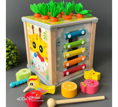 op 202138777 cub educațional din lemn montessori 6 în 1