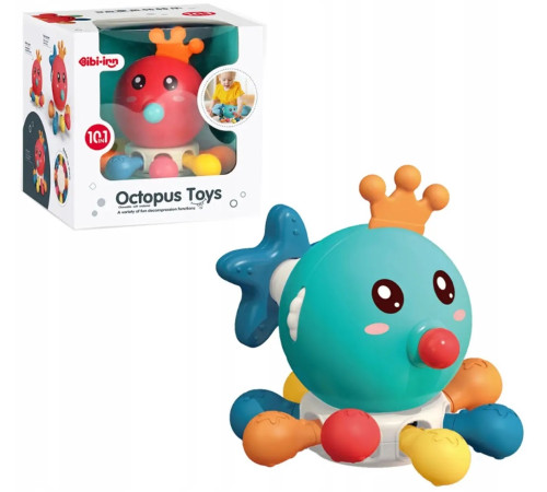 bibiin toys 6032 Погремушка "Осьминог" (в асс.)
