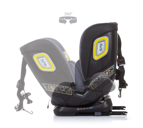 chipolino scaun auto next gen isofix i-size 360 °c (40-150 cm.) stkng02302gt gr. 0+/1/2/3 ( 0-36 kg.) grafit