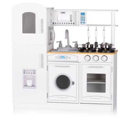  chipolino diwh02401539 bucătărie din lemn pentru copii "metal cooking set" (85,5 cm) 