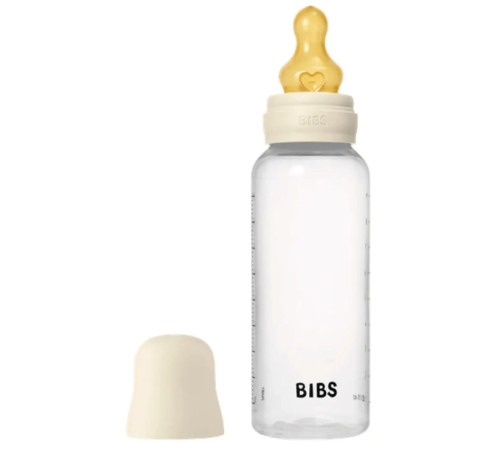 bibs biberon din plastic anticolic cu tetina din latex (270 ml.) ivory