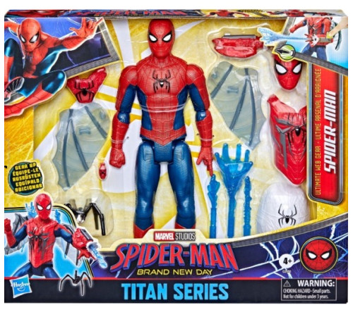  spider-man g2450 figurină mare "marvel spider-man titan series ultimate web gear "(29 cm)