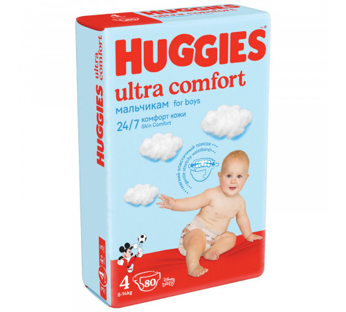  huggies ultra comfort boy 4 (8-14 кг.) 80 шт.
