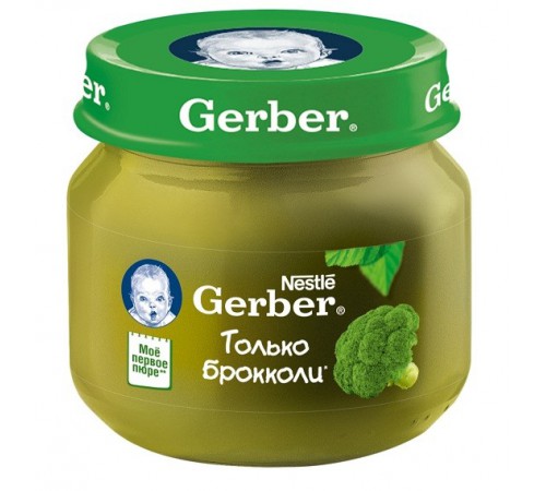 gerber piure din broccoli (4 luni +) 80 gr.