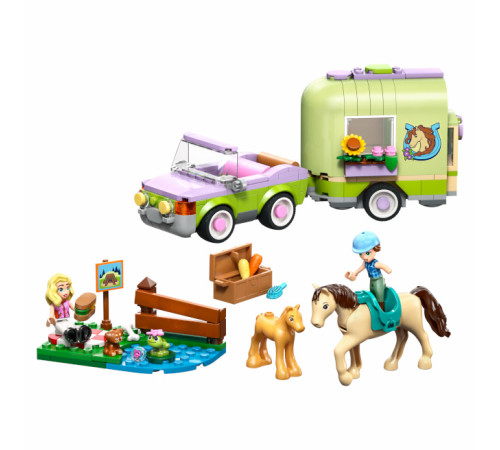 lego friends 42695 constructor "remorca pentru transportul cailor si manjilor" (279 el.)