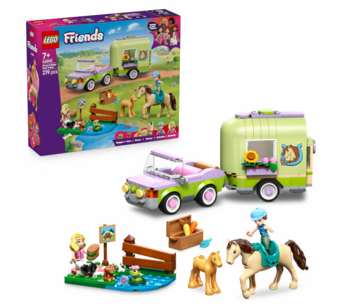 lego friends 42695 constructor "remorca pentru transportul cailor si manjilor" (279 el.)