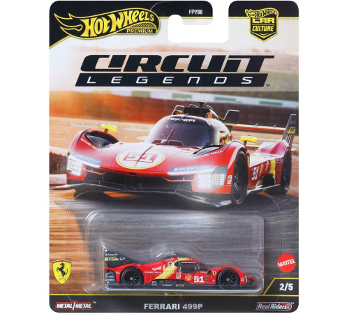 hot wheels jbk49 Машина "car culture ferrari 499 prototype"