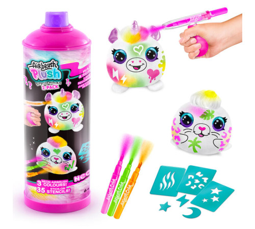 canal toys air023 set creativ "airbrush plush" neon mini mystery