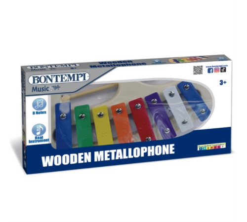 bontempi 560820 metalofon din lemn