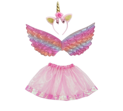 Jucării pentru Copii - Magazin Online de Jucării ieftine in Chisinau Baby-Boom in Moldova funny fashion zja359657 set "aripi de unicorn roz" cu fustita si cerc