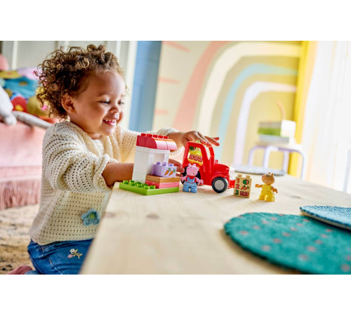 lego duplo 10468 constructor "tractor și piață" (18 el.)