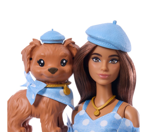 barbie jfp38 Игровой набор "Парные образы" голубой в горошек