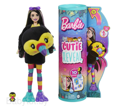 barbie hkr00 păpușa "cutie reveal: tucanul"