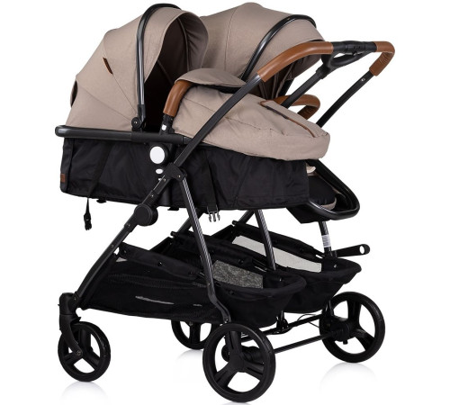 chipolino carucior pentru gemeni duo smart kbds02503tr tiramisu