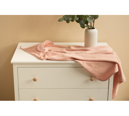 sensillo-4190 Полотенце креповое с капюшоном "Мишка" (100х100 см) розовый