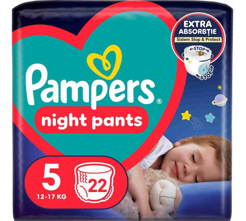 Pampers Pants Night 5 (12-17 kg.) 22 buc.  pampers pants night 5 (12-17 kg.) 22 buc.