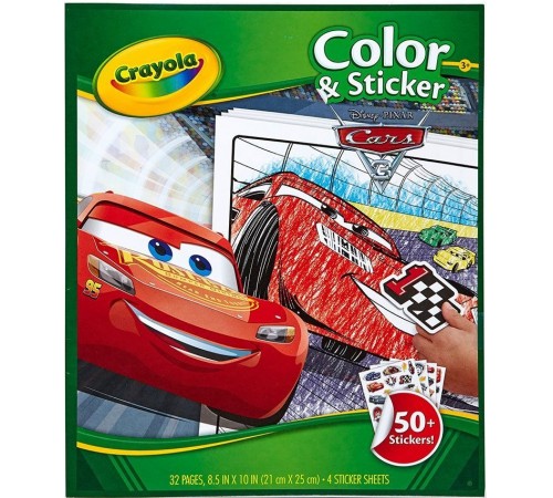 Детский магазин в Кишиневе в Молдове Crayola 04-0128 Книга-раскраска "Тачки" с наклейками crayola 04-0128 Книга-раскраска "Тачки" с наклейками