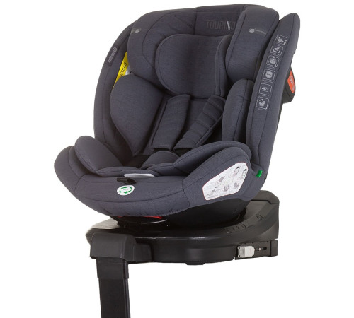 chipolino scaun auto "i-size isofix 360 tourino" stktrn02402gn (40-150 cm.) granite