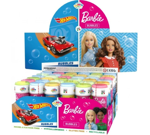 Jucării pentru Copii - Magazin Online de Jucării ieftine in Chisinau Baby-Boom in Moldova Dulcop 1010038 Bule de sapun "Barbie & Hot Wheels" (60 ml.) in sort. Jucării pentru Copii - Magazin Online de Jucării ieftine in Chisinau Baby-Boom in Moldova dulcop 1010038 bule de sapun "barbie & hot wheels" (60 ml.) in sort.